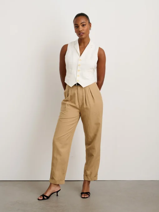 Suitish Vest In Drapey Twill
