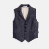 Suitish Vest In Linen Herringbone