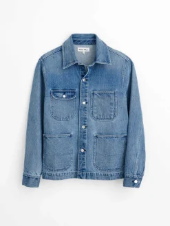 Work Jacket In Vintage Wash Denim