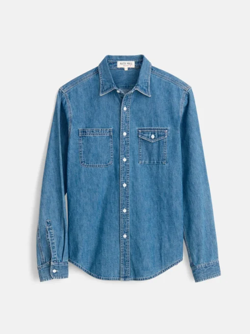 Work Shirt In Washed Denim