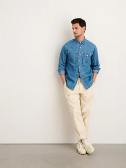 Work Shirt In Washed Denim