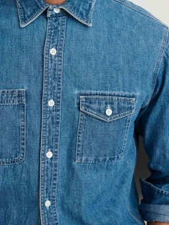 Work Shirt In Washed Denim
