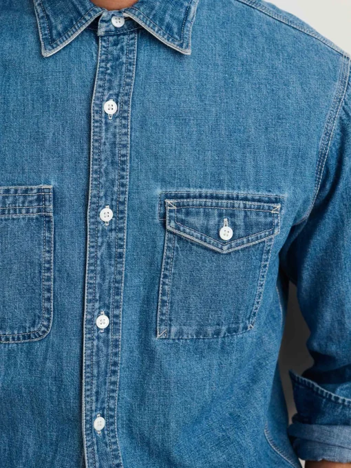 Work Shirt In Washed Denim