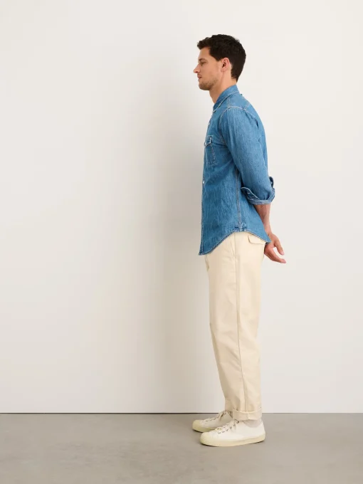 Work Shirt In Washed Denim