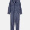 Zip Jumpsuit In Herringbone
