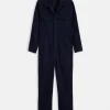 Zip Jumpsuit In Herringbone