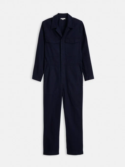 Zip Jumpsuit In Herringbone