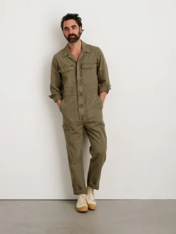 Zip Jumpsuit In Herringbone
