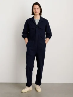 Zip Jumpsuit In Herringbone