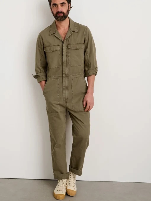 Zip Jumpsuit In Herringbone
