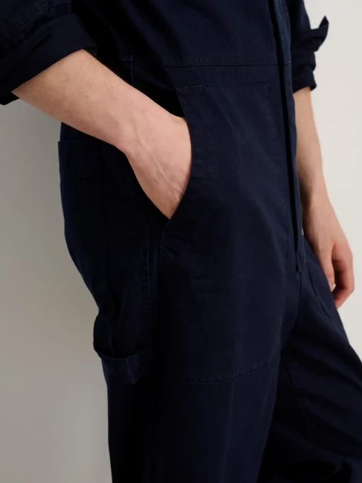 Zip Jumpsuit In Herringbone