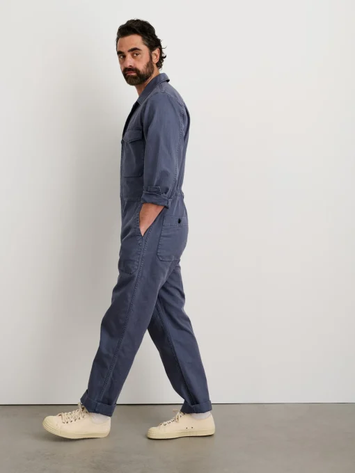 Zip Jumpsuit In Herringbone