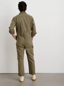 Zip Jumpsuit In Herringbone