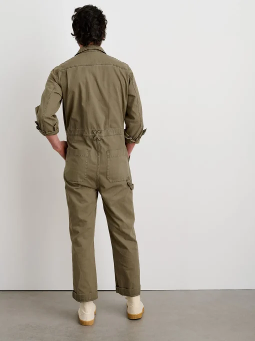 Zip Jumpsuit In Herringbone